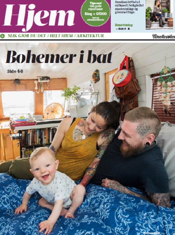 HJEM, kanalbåt, forside